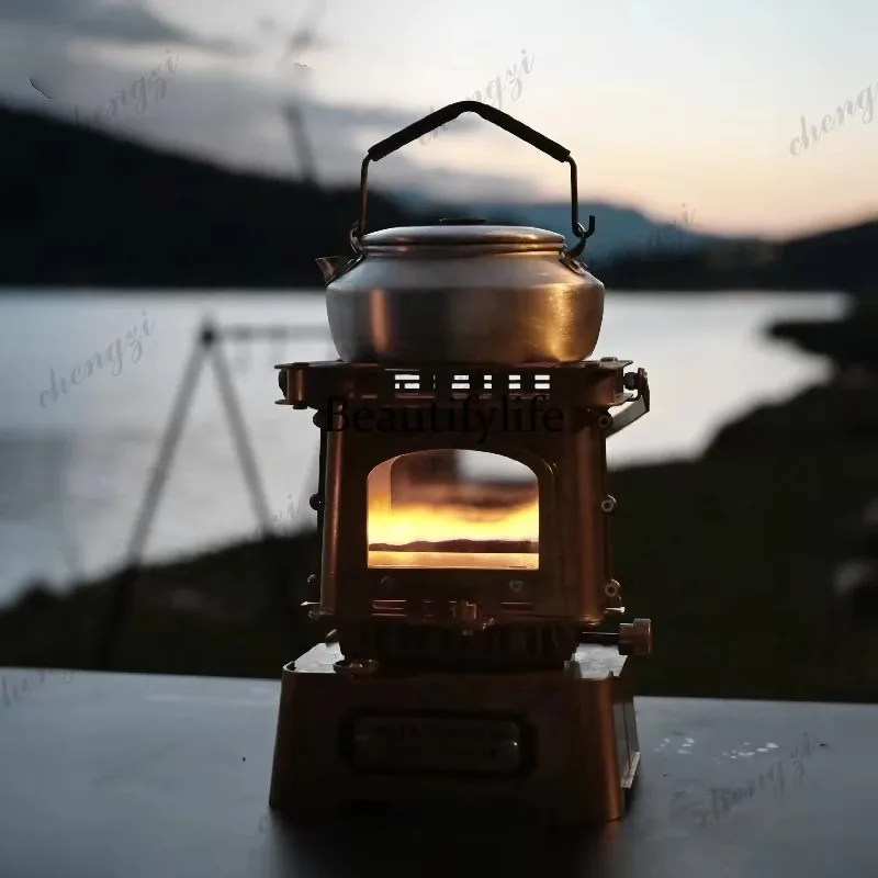 E136 Watch fire oil lamp stove desktop heating stove outdoor camping watch fire watch tea making barbecue stove