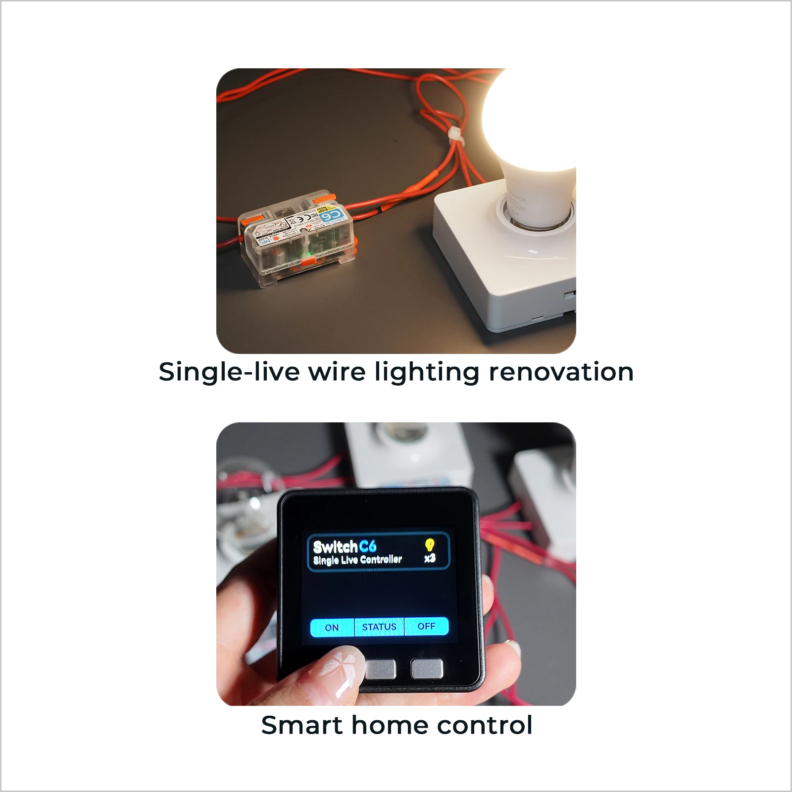 M5Stack Smart Switch Wi-Fi ufficiale con cavo live singolo (ESP32-C6)