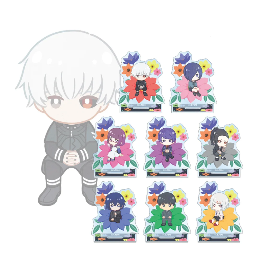 Tokyo Ghoul Kaneki Ken 10cm Acrylic Stand Keychain Chibi Character Figure Desk Decor Bag Charm Toy Peripheral Gift