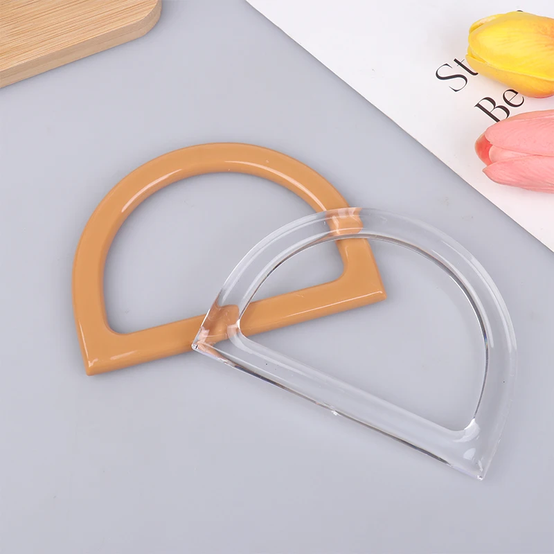 2 個 D シェイプバッグハンドル DIY 交換ハンドバッグトートハンドル装飾バッグハンドル財布かぎ針編みバッグ作成用品