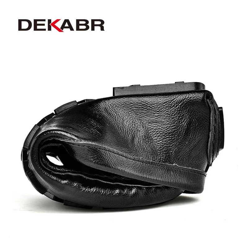 DEKABR Men High Quality Leather Loafers Men Casual Shoes Moccasins Slip On Flats Fashion Men Shoes Male Driving Shoes Size 38-47