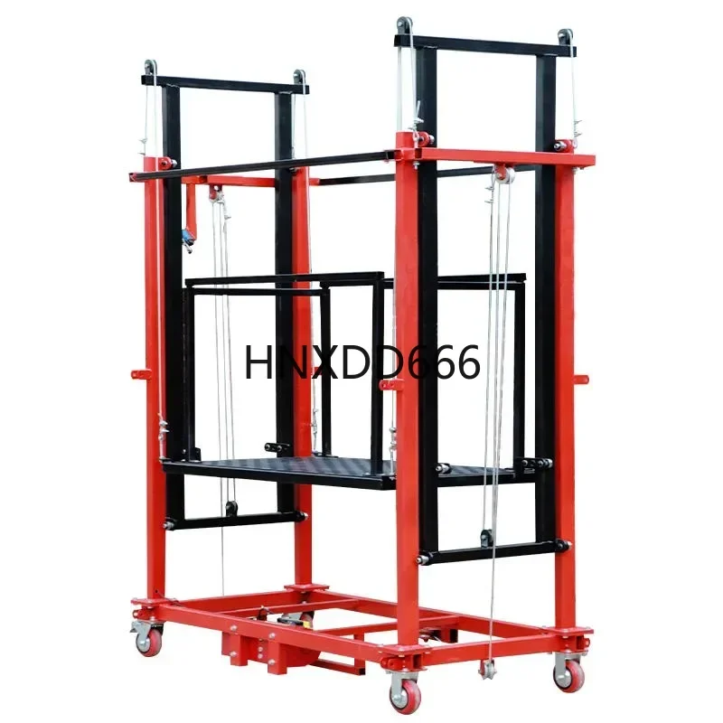

500kg Multi-function electric lifting scaffold Mobile Folding Remote control Platform Decoration Construction site Home use