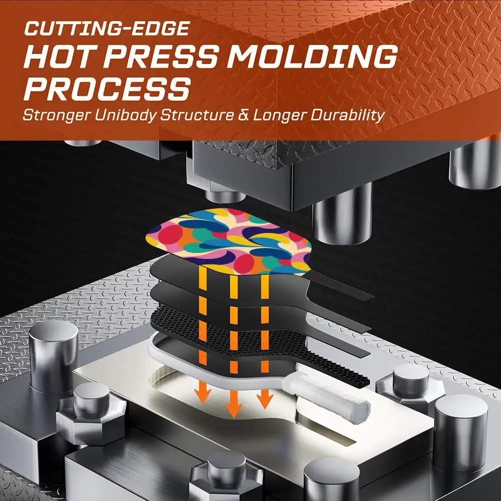 Pickleball مجداف الألياف الزجاجية خفيفة الوزن 13 مللي متر العسل الأساسية الطاقة ومضرب الدبوس مع حقيبة شريط لحام الساخن مجردة ملونة