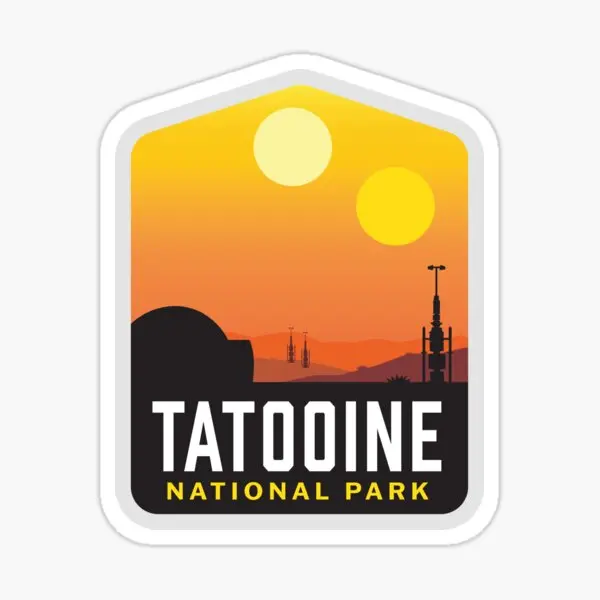 Tatooine, национальный парк, 5 шт. наклеек для фотографий, фон для окна, Мультяшные наклейки, детская комната, бутылки для воды, милые