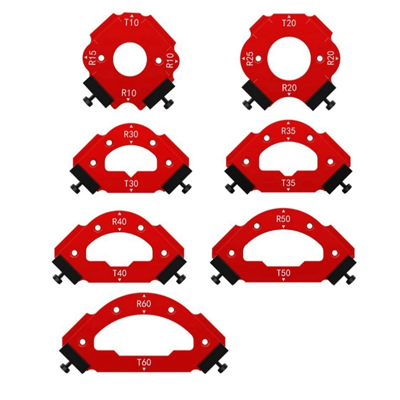 TOP Woodworking Inner/Outer Corner RT Gauge Electric Router Cutting Fillet Template Wood Board Chamfering Positioning Mold