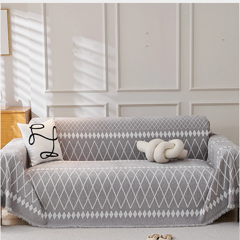 Soft Chenille Sofa Cover Throw Blanket Four Season for Living Room Furniture Decor Tapestry Couch Cover