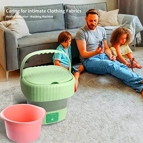 

Portable Washing Machine,Mini Foldable Washer and Spin Dryer, Small Washer for Baby Clothes, Underwear or Small Items, Apartment