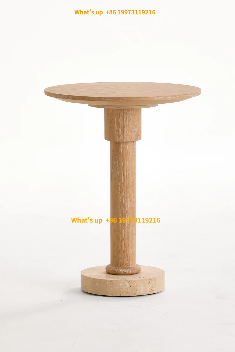 2026 Minimalist Modern Solid Wood Round Side Table Living Room Coffee Table