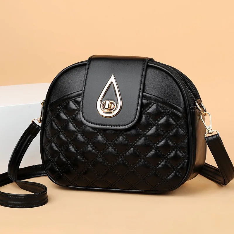 Simple Commuting Small Square Bag The New Trend Fashion All Three-layer One-shoulder Lady Cross-body Bag
