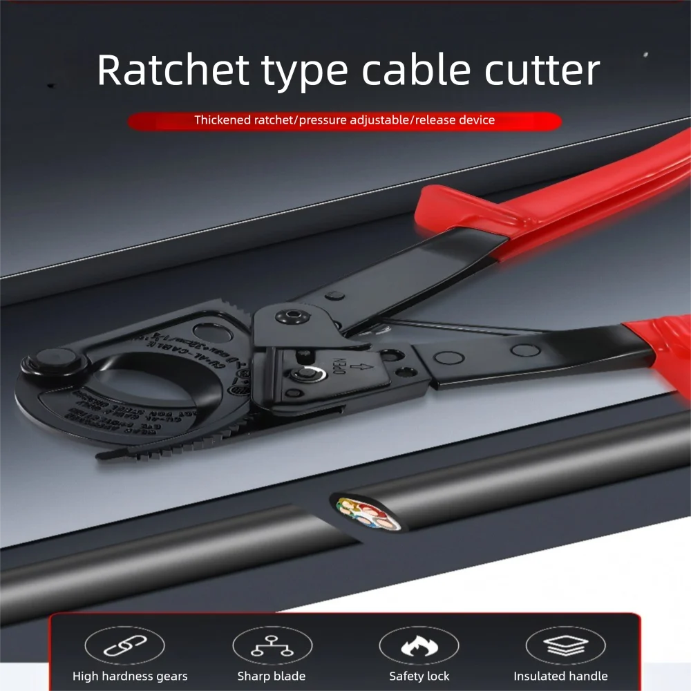 اسئلة كابل القاطع HS-520A سلك كماشة القطع مقص أداة كهربائي سلك القاطع كبير عبر القسم كابل أداة كماشة