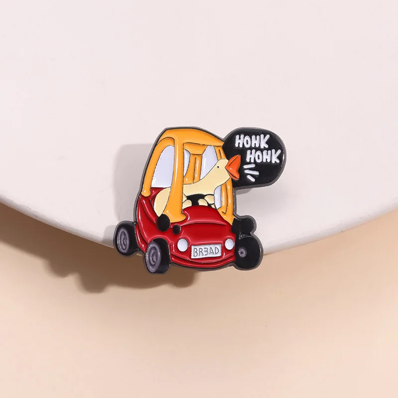 Cartoon Vehicle Car Enamel Pins Sports Car Racing Bike Travel Bus Collection Brooches Lapel Badge Jewelry Gift For Friends