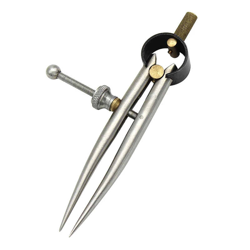 SCRIBER Effective Radius 0-75mm, Professional Leather Spacing Gauge, Stainless Steel, Round Legs, Handmade Leather Tools