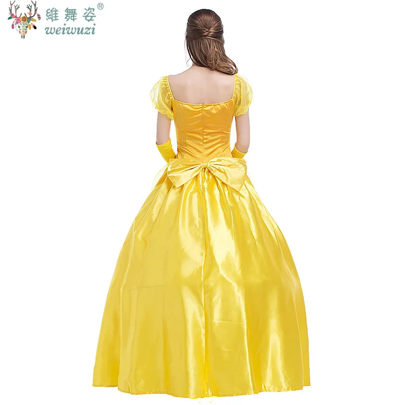 Belle la Belle et la bête robe longue jaune Costume d'halloween Belle robe de princesse mascarade carnaval adulte Belle rôles Costume