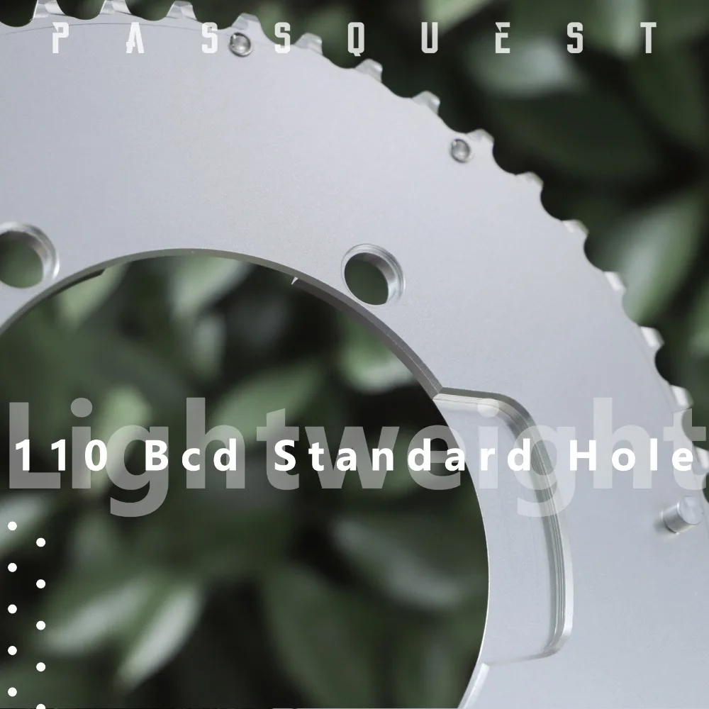 plate 110 bcd double star for magene power meter star 110bcd chainring 46 33 50 34 52 36t 53 39 54 40 4 bolt aero chain ring - view 3