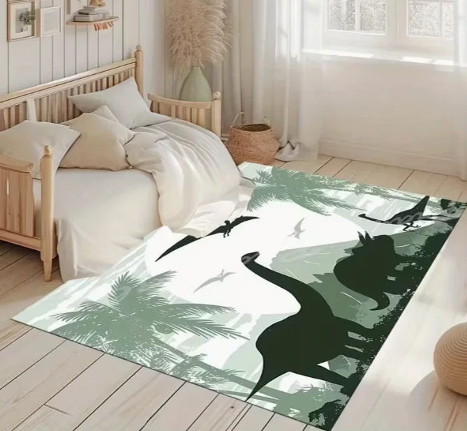 Dinosaur World Theme Carpet Living Room Bedroom Game Area Home Room Decoration Suitable for Giving To Friends and Family Carpets