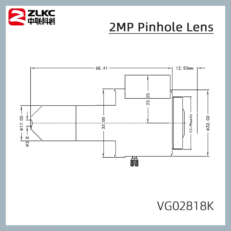 Imagem -04 - Distância Focal Fixa Pinhole Lens 2.8 mm Abertura F1.8 cs Mount Cctv para Machine Vision Câmera 2megapixel Auto Iris 2mp