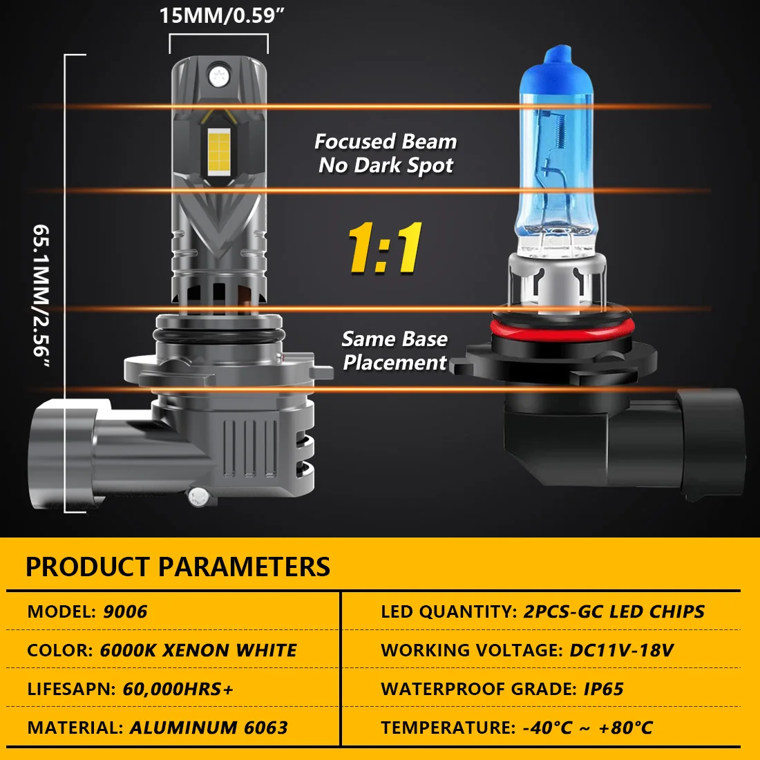 9005 HB3 9006 HB4 LED Headlight Bulb Canbus Car Head Fog Light 6000K 20000Lm High Power For Toyota Camry RAV4 Prius Yaris VITZ