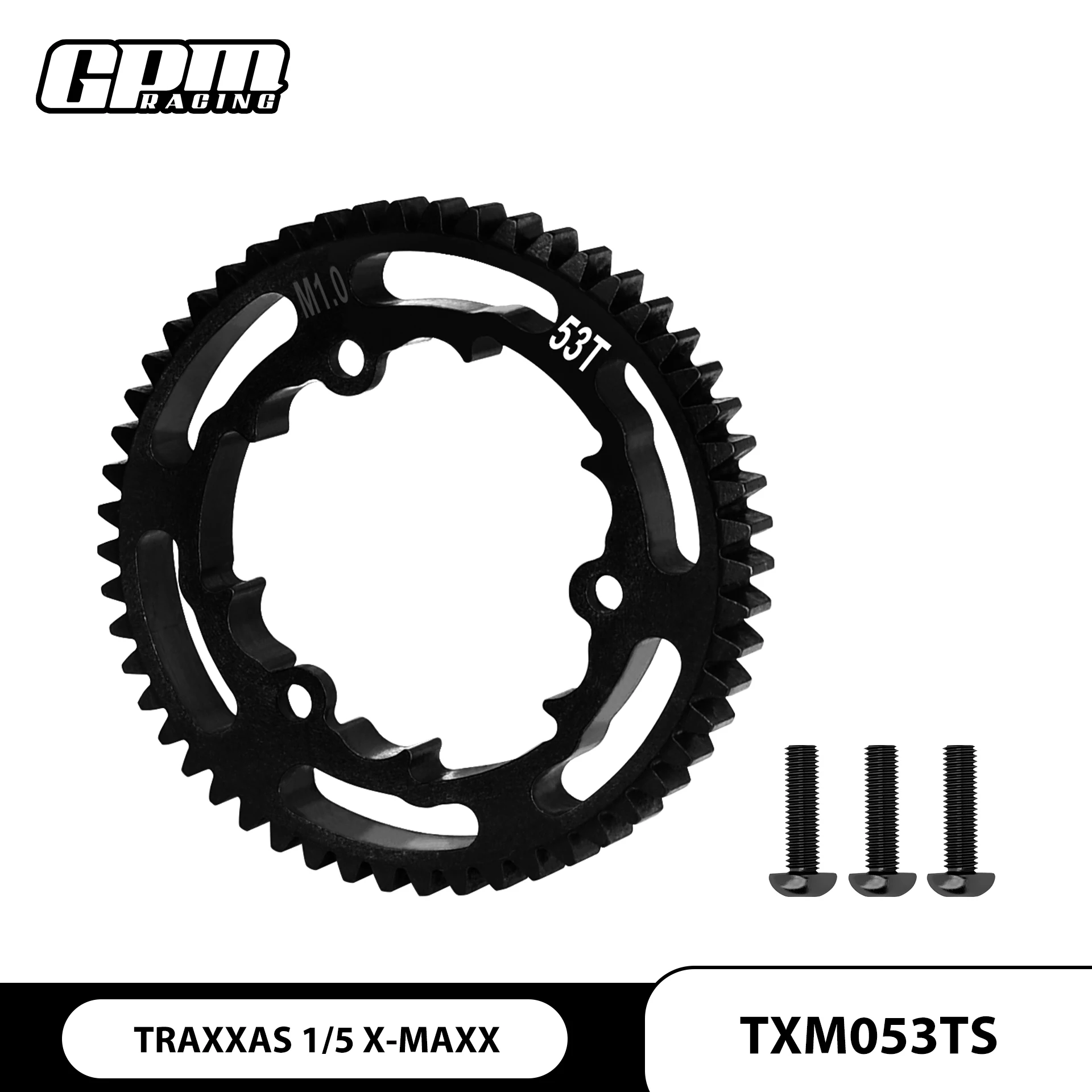 GPM Steel Spur Gear 53T / 1.0 Mod (Only Use With TXM035 & TXM015TS/16TS/17TS/18TS) For TRAXXAS 1/5 X-Maxx 6S 8S / X-Monster