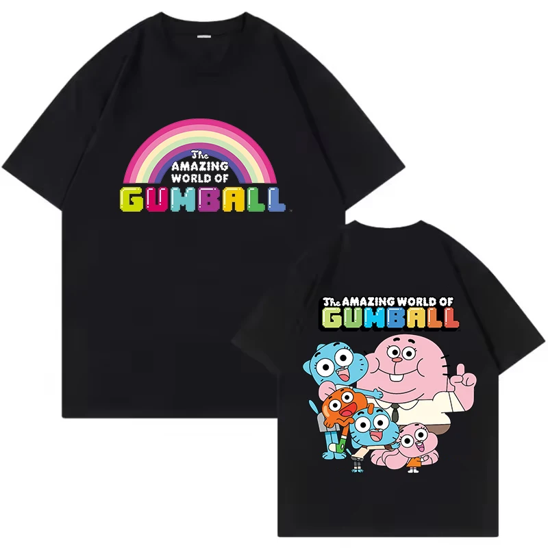 The Amazing World of Gumball Graphic T-shirt Women Men Casual Tee Tops Funny Darwin and Gumball Tshirt Unisex Short Sleeve Tees