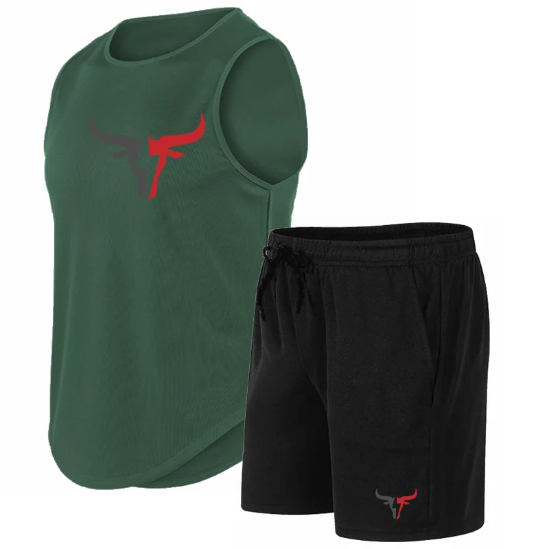 Quick Dry Basketball Jersey Set Men Vest ventilate uniform Breathable Pant Sports Suit youth Training T-Shirt Shorts Sportswear