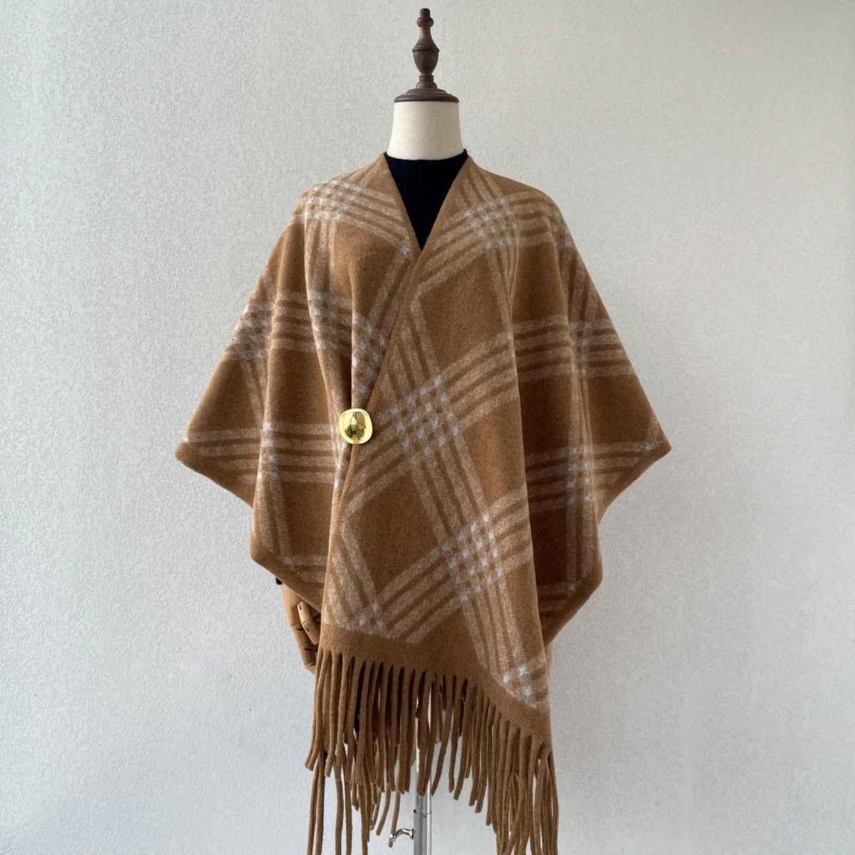 ヴィンテージプリントフリンジ付きケープショール レディース - Vintage Fashion Wear のレビューと価格