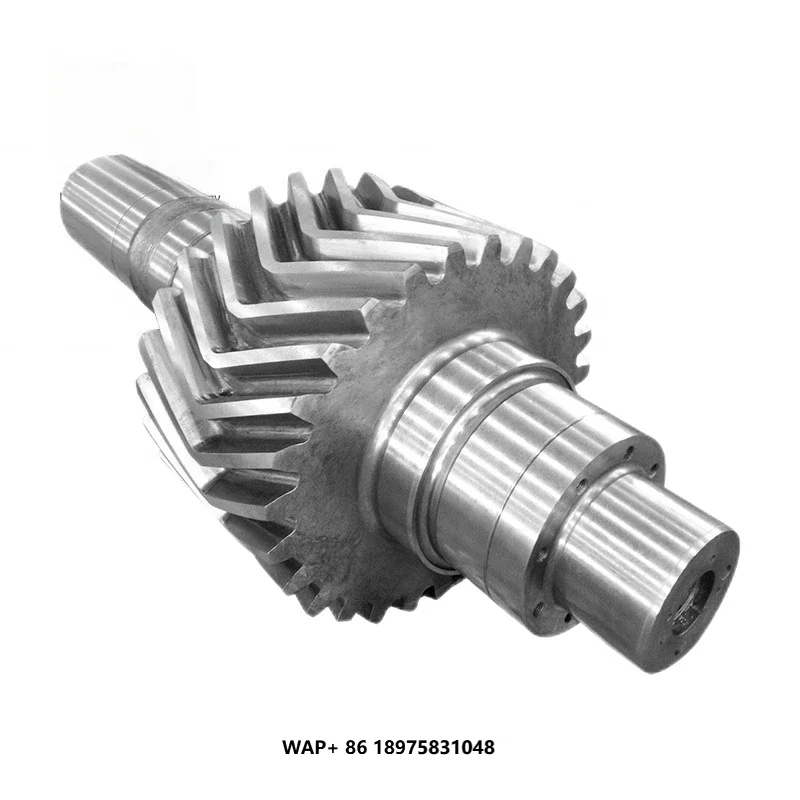 

Manufacturer Custom Large Module Double Pinion Shaft Transmission Gear Box Alloy Steel Large Helical Herringbone Gear Shaft