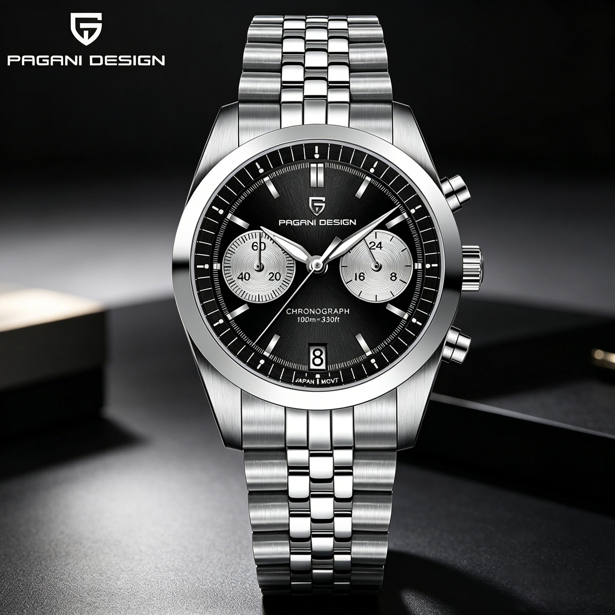 Relojes PAGANI DESIGN piloto de cuarzo, reloj de pulsera deportivo para hombre, reloj de pulsera de zafiro, reloj automático Masculino, reloj resistente al agua para hombre