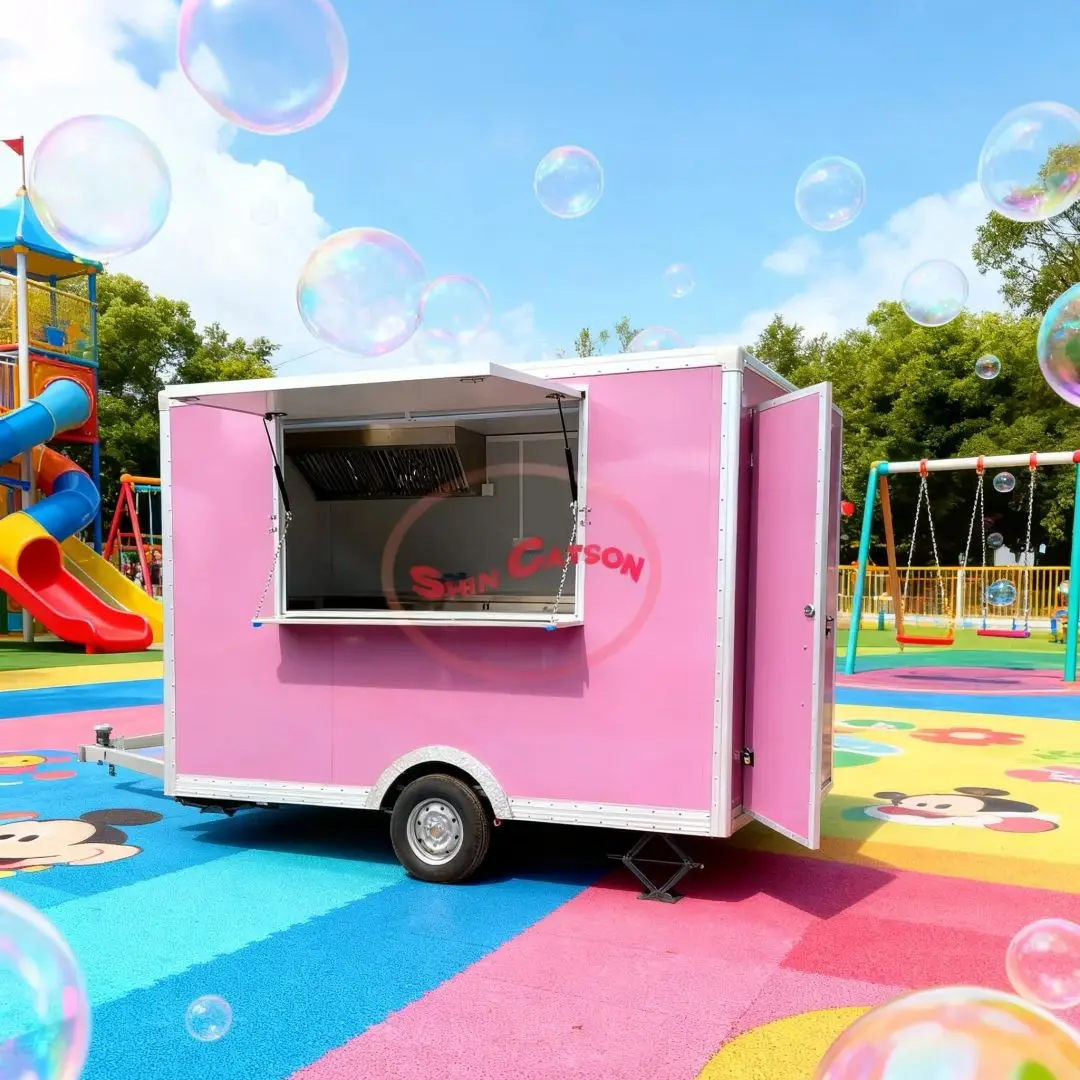 

Multifunctional Mobile Towable Food Cart for Streets & Business Districts Outdoor Snack Trailer Commercial Money-Making Vendor