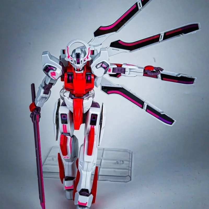 JMS chinois rouge HG 1/144 Schwarzette la sorcière de Mercury Mech, Kit d'assemblage, figurine d'action, jouets d'ornement de bureau, cadeau
