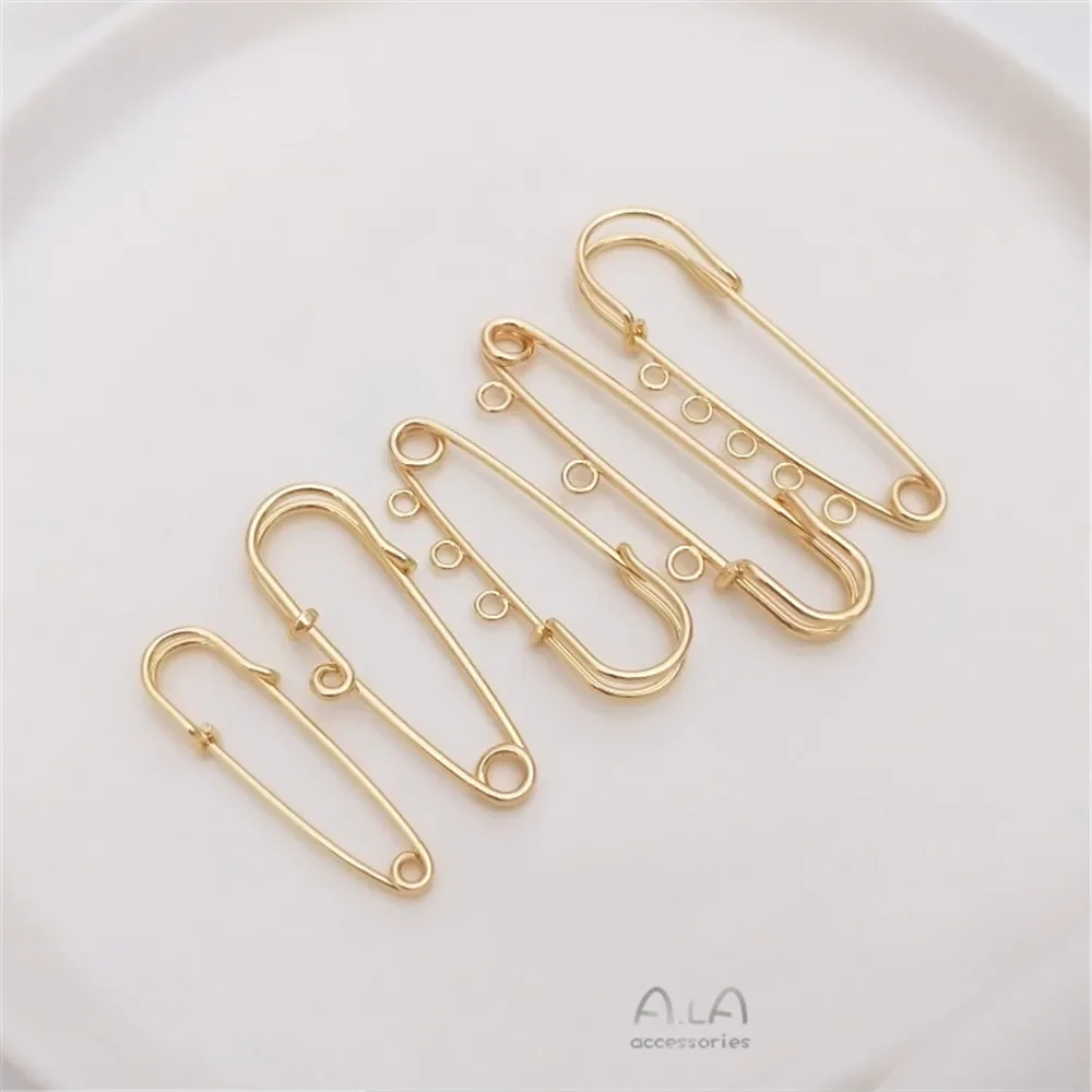 18K Gold Plated brooch clasp brooch color preservation accessories DIY handmade materials