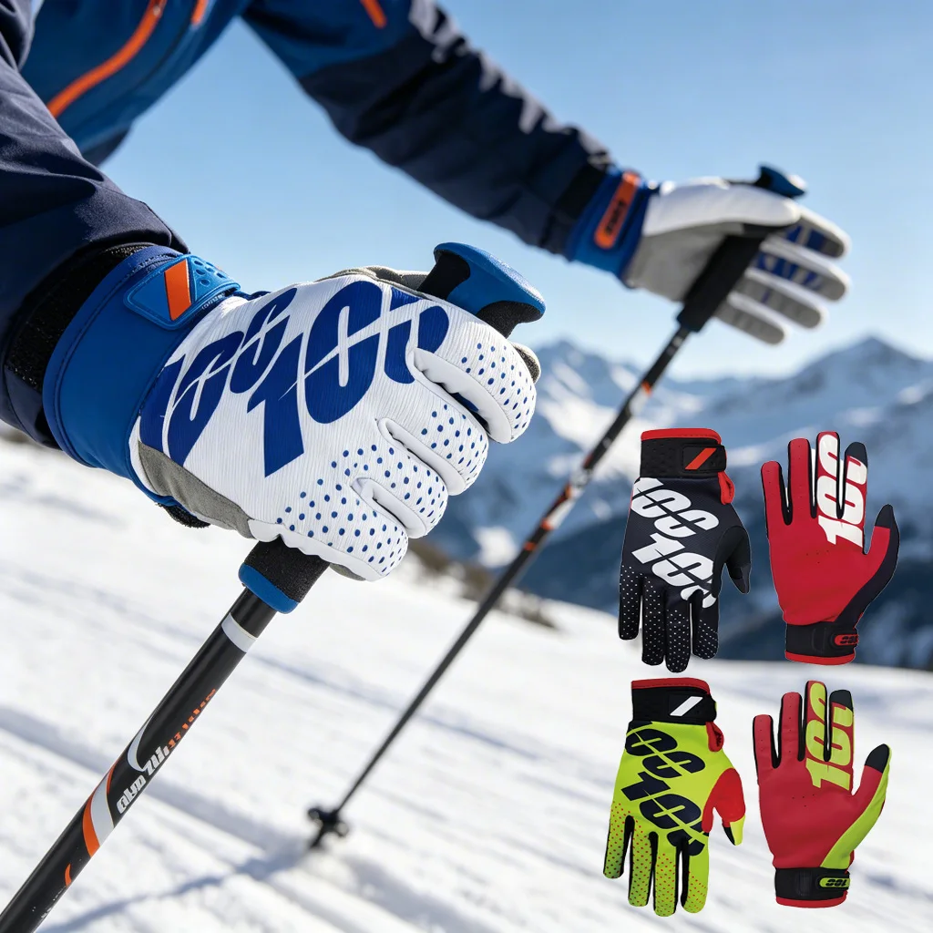 Flexible Ski Gloves, Stretch Hand Covers for Adults Ski Resort Snow Activities Comfort Fit Durable Anti‑Abrasion Hand Guard