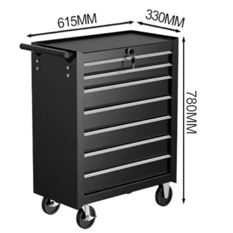 7 Drawers Multifunctional Auto Repair Tool Car Mobile Tool Cabinet Trolley Maintenance Workshop Parts Cabinet Iron Storage Box