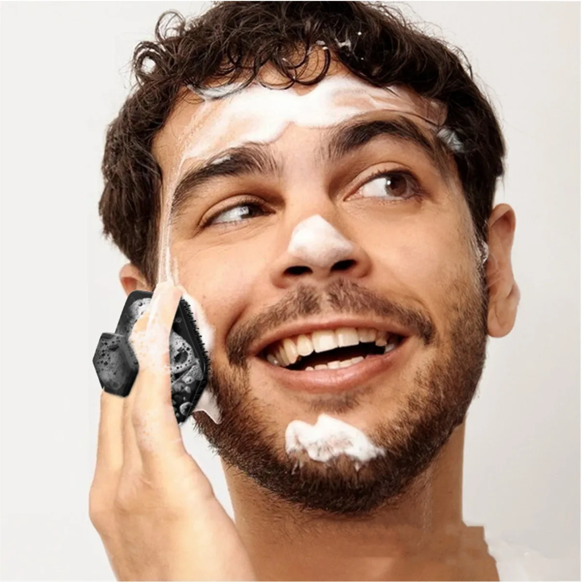 Home Creative Shampoo Brush Upgraded Gentle Silicone Face Wash Brush Exfoliating Silicone Beard Cleansing Brush