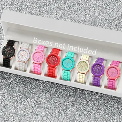 8PCS Women Watches Fashion Arabic Dial Quartz Watch Casual Silicone Band Ladies Wristwatches Set Relogios Feminino （Without Box）