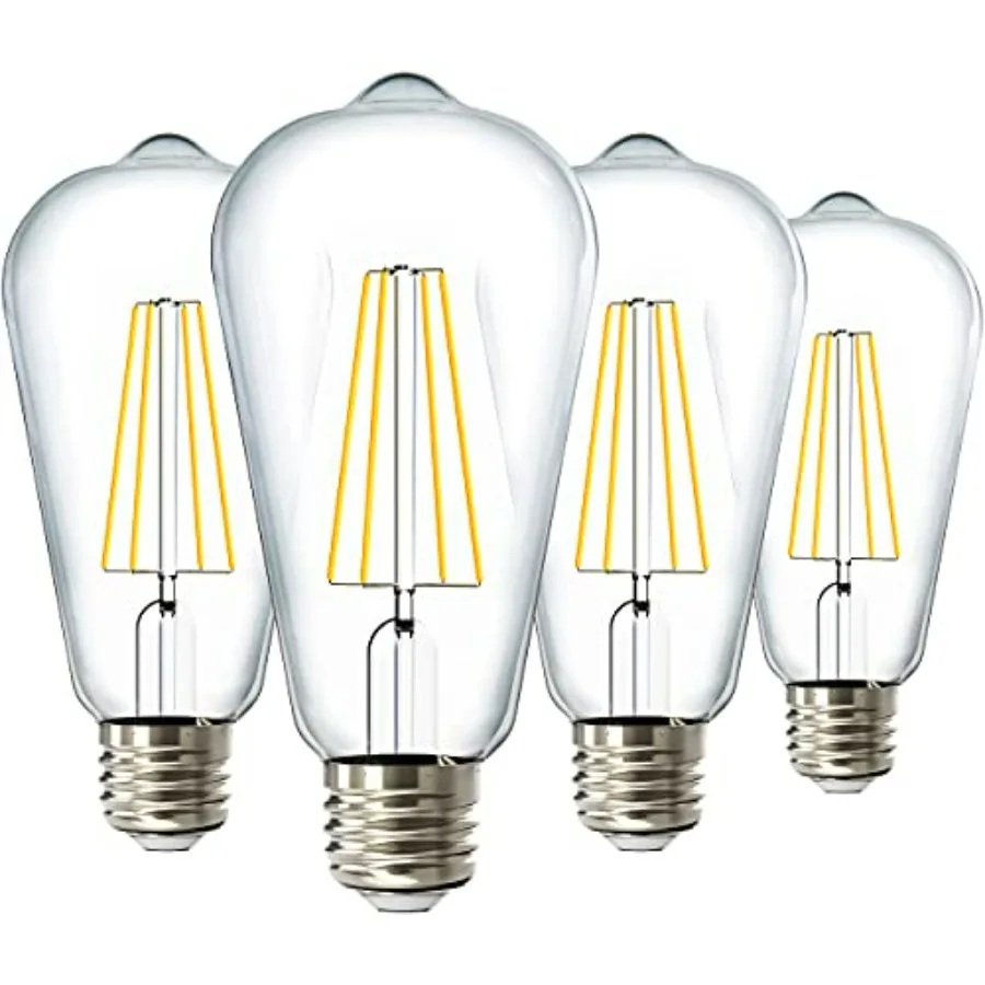 

Dusk to Dawn LED Outdoor Lights Bulb, ST64 Edison Style Automatic Light Sensing Bulbs, 800 LM, 7W 60W Equivalent,, E26 Base UL