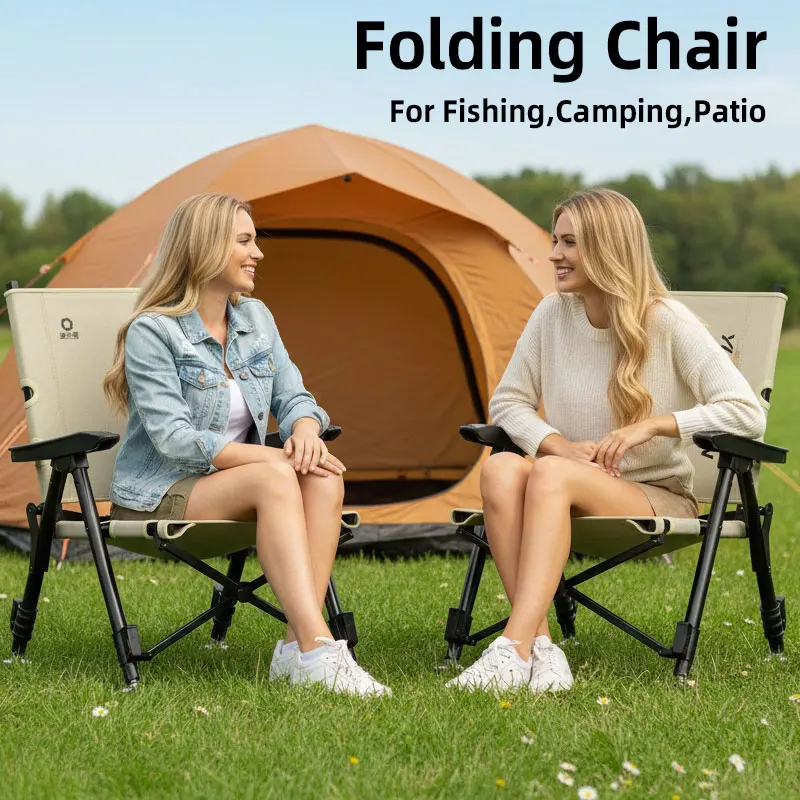 

New 3-Position Adjustable Folding Fishing Chair - All-Terrain Multi-Functional Lightweight Portable Outdoor Camping Picnic