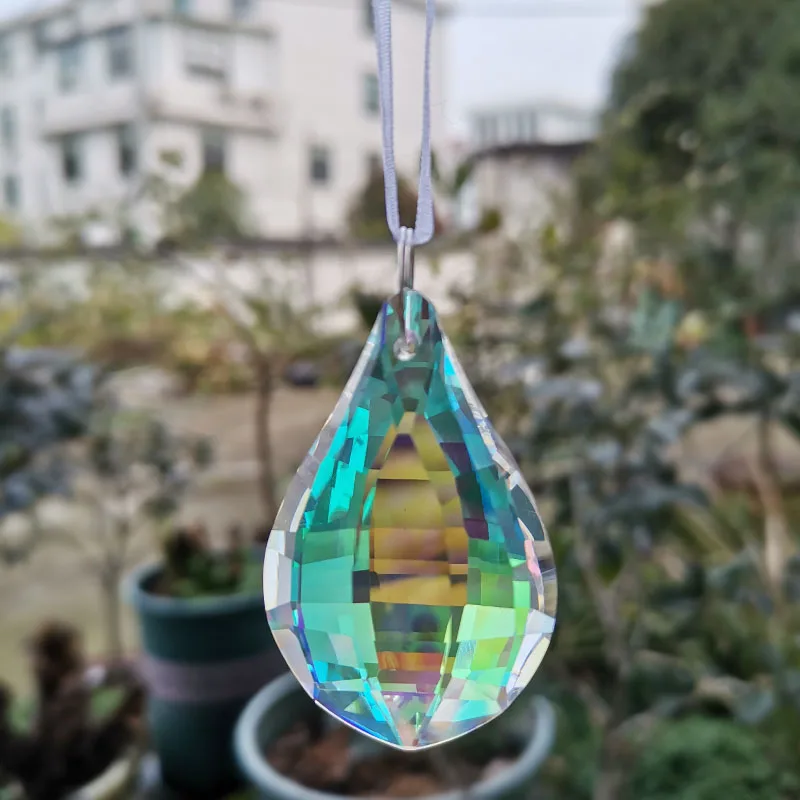50mm Crystal Hanging Prism Chandelier Parts Beads Garland Home Garden Decoration Suncatcher Prisms Rainbow Maker Sun Catcher