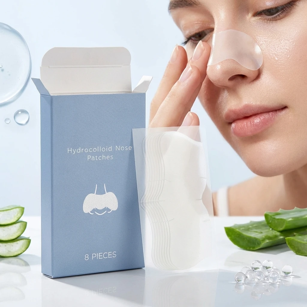 Nicotinamide Nose Patches Clean Excess Oil Unclog Pores Remove Blackheads Smooth Rough Skin Hyaluronic Acid Pore Cleansing Patch
