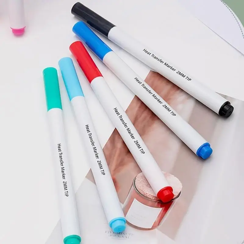 

12/18 шт., ручка для переноса железа, устойчивая к выцветанию, 12/18 цветов, тканевый маркер для футболки