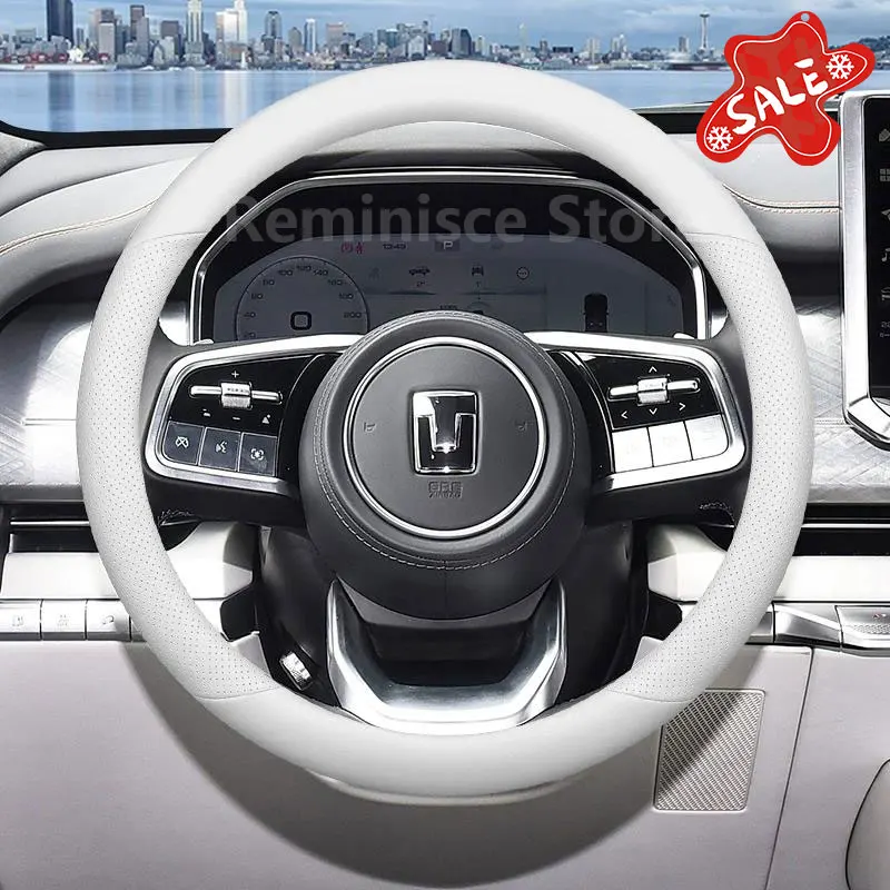 Non-slip Leather Car Steering Wheel Cover For GWM Tank 300 400 500 700 2025 2026 Car Styling Auto Interior TANK 300 Accessories 2