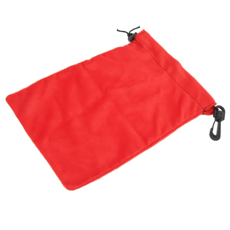 Drawstring Storage Bag Double Drawstring Closure Dustproof Portable Bag For Outdoor Camping Mountaineering Travel Red