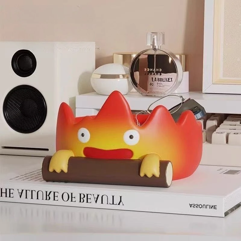 

Decorative Resin Cartoon Fire Man Tray Creative Anime Keychain Storage Indoor and Outdoor Decoration Holiday Gifts