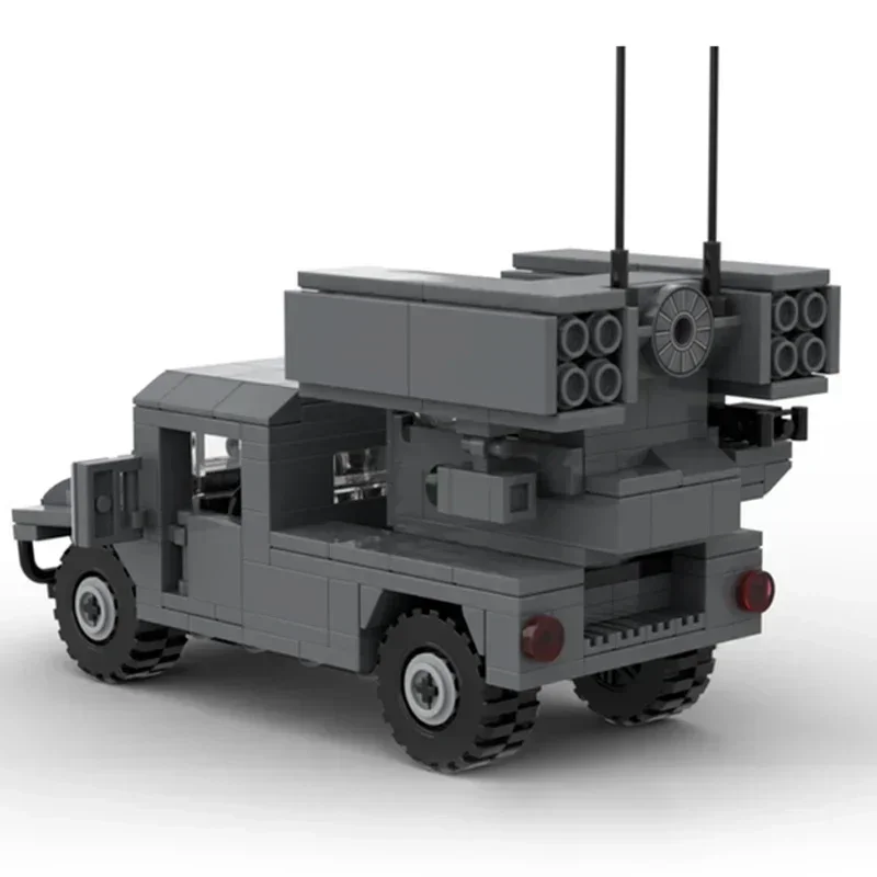 

Moc Building Bricks Military Model AN/TWQ Avenger Artillery Vehicle Technology Blocks Gifts Christmas Toys DIY Sets Assembly