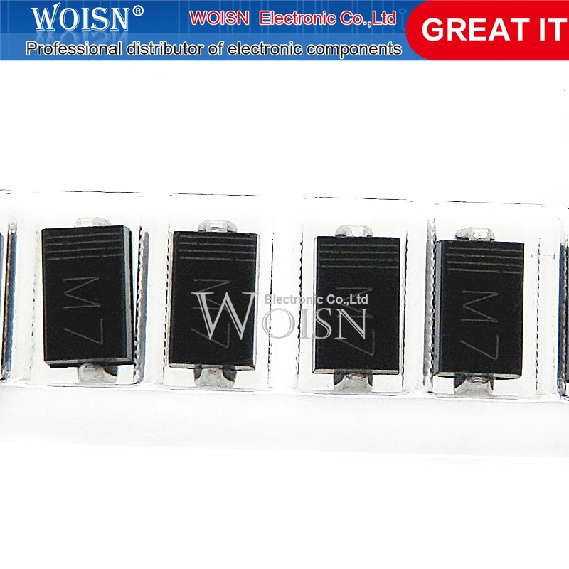 50pcs/lot SMA Rectifier diode 1N4001 M1 1N4004 M4 1N4007 M7 FR107 RS1M FR207 RS2M HER108 US1M SF18 ES1J SF14 ES1D DO-214AC