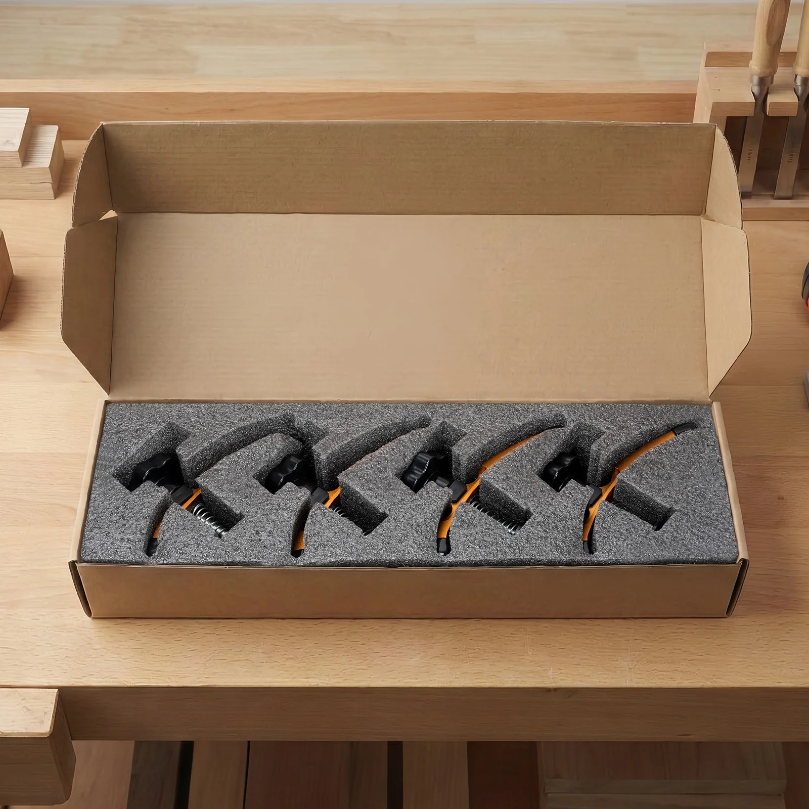 T-Track Hold Down Clamps, 4 Pack Extended 5-3/8" T Slot Clamp Set for CNC Router and Woodworking, Adjustable Hold Down Clamp view 6
