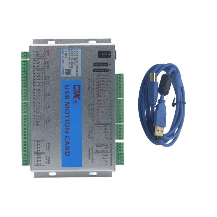 TZT Upgrade CNC Mach4 USB 3 Axis Motion Control Card Breakout Board 2MHz MK3-V with 3/4/6 Axis Options