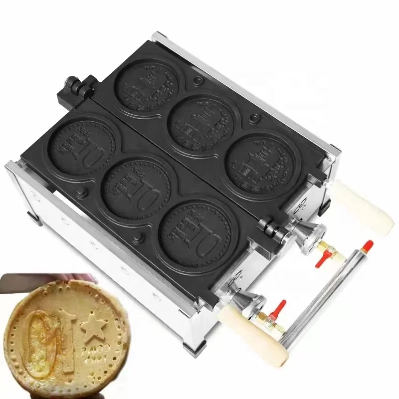 Hot Gold Coin Frying Bread Machine Round Bread Frying Machine Biscuit Maker