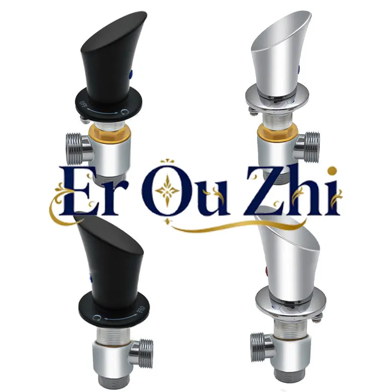 Self-built Large Bathtub Special Large Flow Waterfall Faucet Hot Spring Bath Hot and Cold Water Switch 6 Minutes 1 Inch Valve