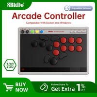 8BitDo Arcade Controller for Nintendo Switch/Switch 2 Windows 10/11 All-Button Low-profile Mechanical Switches Gaming Controller