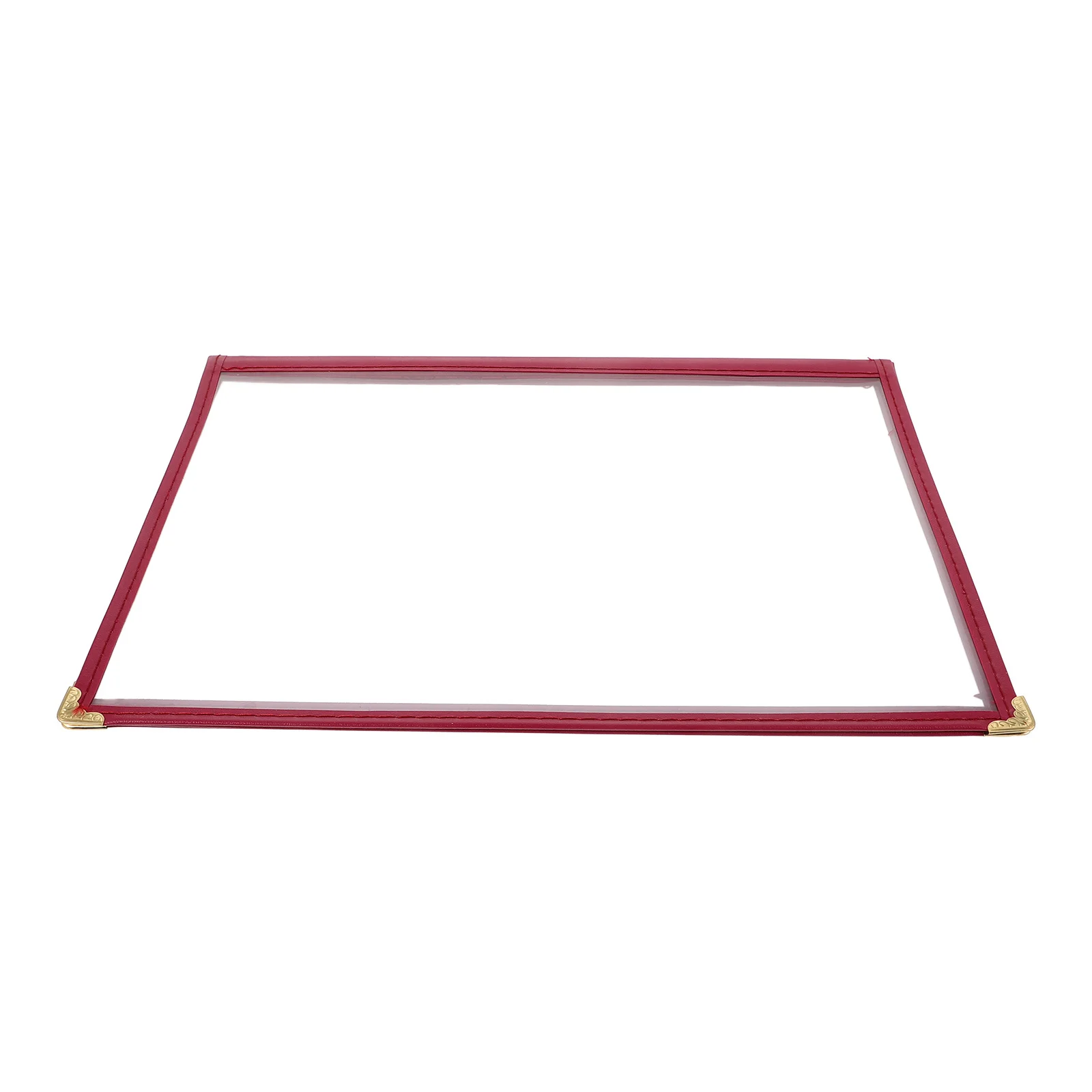 

Restaurant Menu Cover Vibrant Color Transparent Page Holder Fits Paper for Bars Cafes Hotels Clear Menu Holder A4 4 Page 8 View